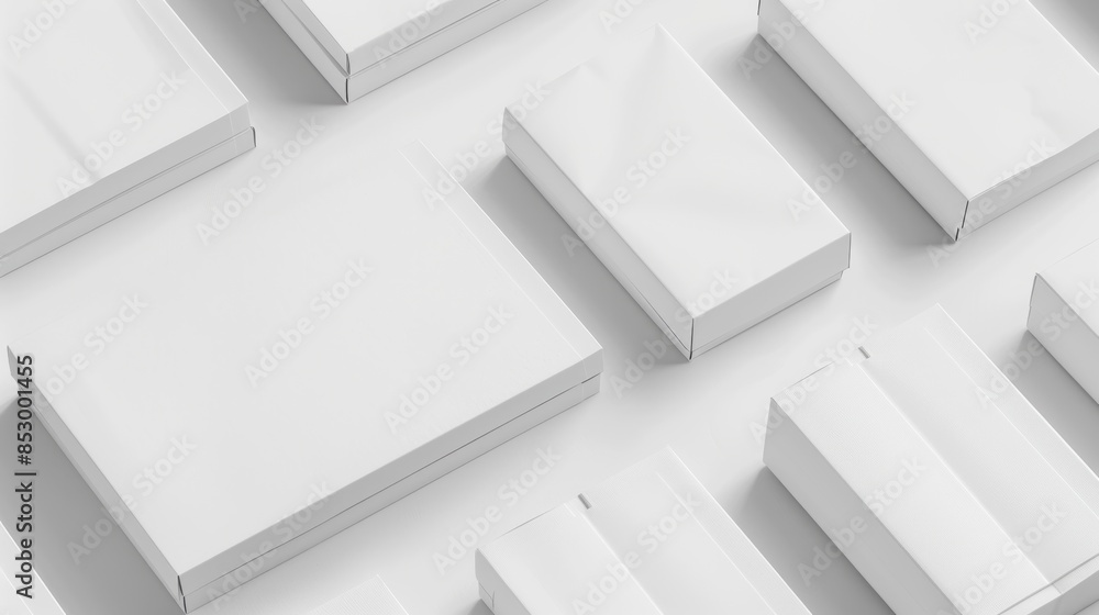 White Boxes on White Background White Boxes on White Background