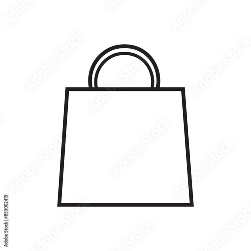 Shopping Bag Icon Black | Paper Bags Illustration | Online Shop Symbol | E-Commerce Logo | Commerce Sign | Isolated | Variations