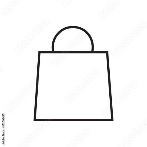 Shopping Bag Icon Black | Paper Bags Illustration | Online Shop Symbol | E-Commerce Logo | Commerce Sign | Isolated | Variations