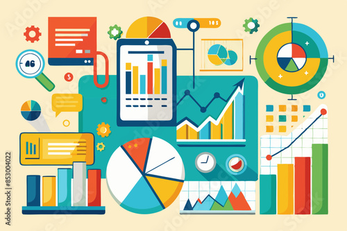 Financial report with charts and graphs