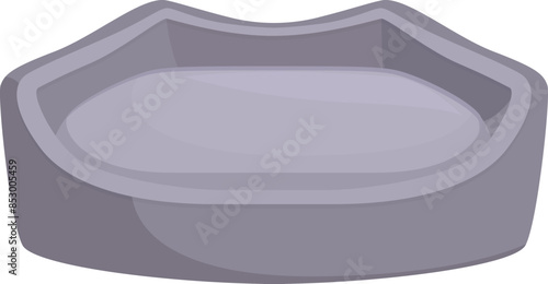 Stone pet bowl holding water for a thirsty animal, providing fresh hydration