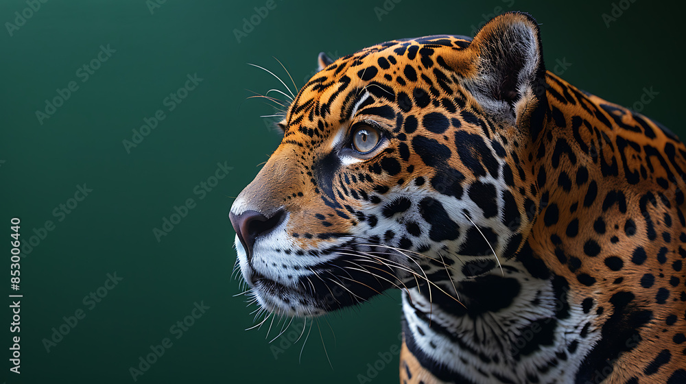Obraz premium Majestic Jaguar: Close-Up in Natural Habitat