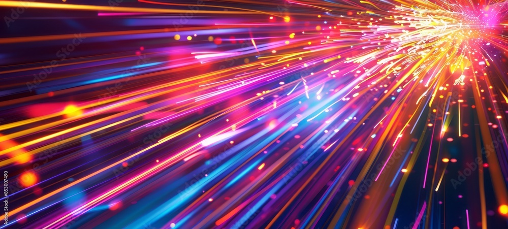 A background of colorful light streaks, representing fast data transfer speeds in the internet and technology field A background of colorful light streaks, representing fast data transfer speeds in the internet and technology field