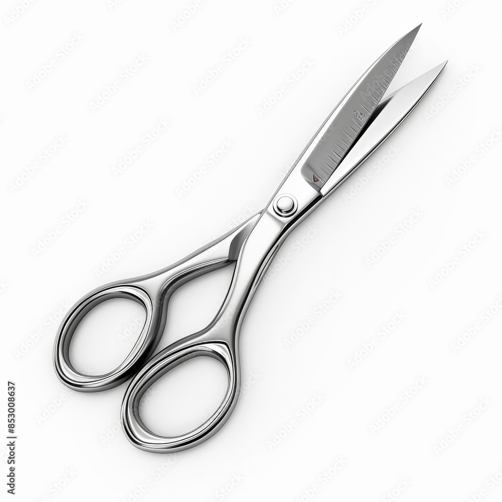 Fototapeta premium Precise Precision - High Resolution Realistic Scissors Icon on White Background