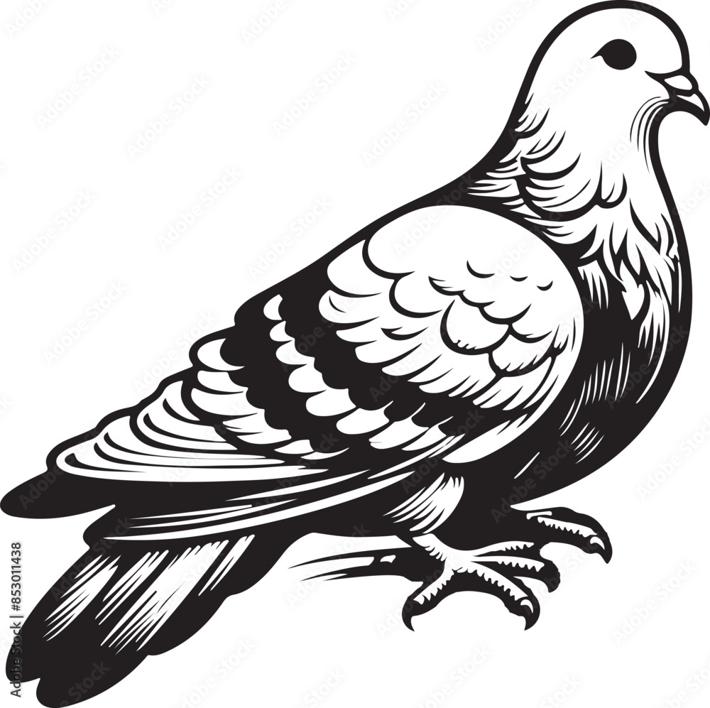 Obraz premium Pigeon vector image