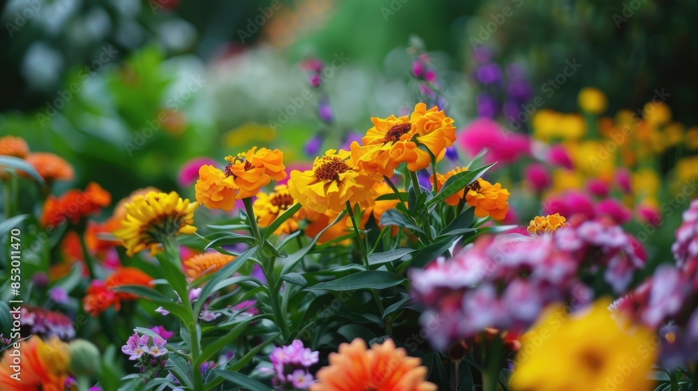 Flowers in the park look beautiful Flowers in the park look beautiful