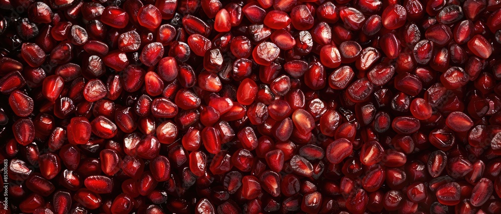 Ultrawide Top View Photo Of Fresh Pomegranate Seeds Seamless Background Texture Image Ultrawide Top View Photo Of Fresh Pomegranate Seeds Seamless Background Texture Image