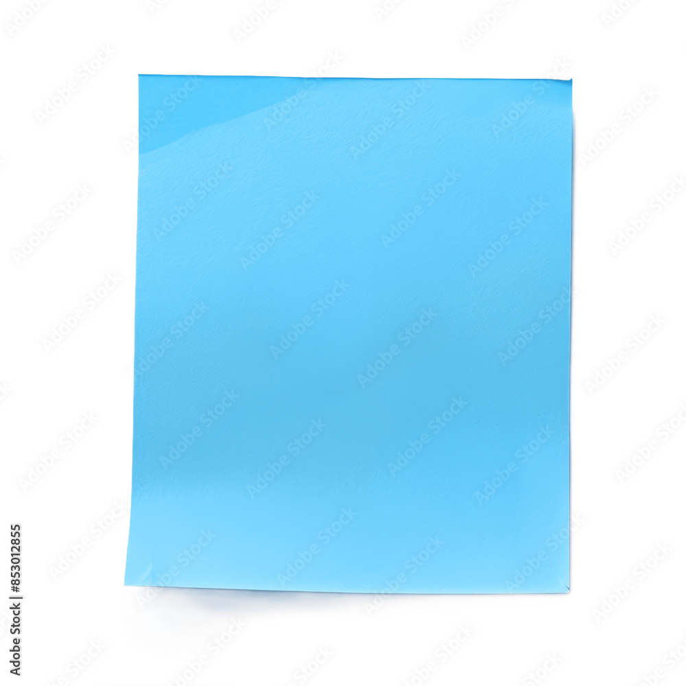 Blue vertical sticky note isolated on transparent background PNG Blue vertical sticky note isolated on transparent background PNG