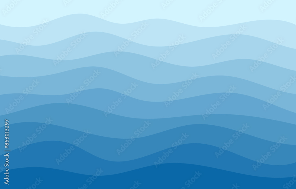 Background vector illustration of blue ocean wave layers Background vector illustration of blue ocean wave layers