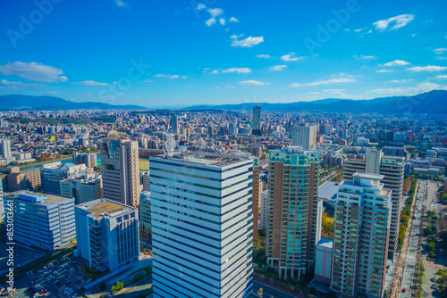 福岡の高層ビル群（福岡タワーから撮影）