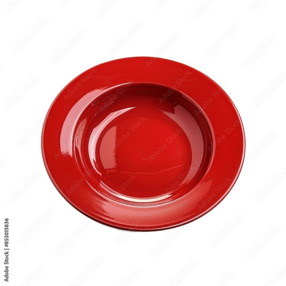 Red plate isolated on transparent background PNG Red plate isolated on transparent background PNG