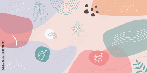 Hand drawn soft earth tones background