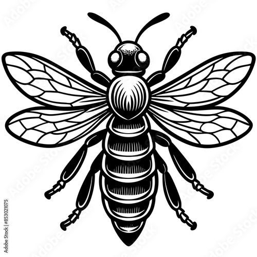 illustration of a honey bee