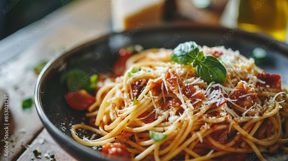 A close-up view of a vibrant red tomato paired with a slice of aged cheddar cheese on a porcelain plate, highlighted by natural lighting that enhances the textures and colors of the ingredients.
