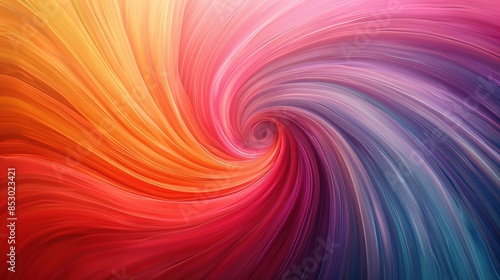 Vibrant swirl of rainbow colors blending together in a dynamic and mesmerizing abstract design.