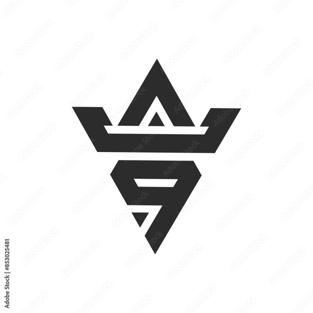 ACQ letter logo, letter with crown logo ACQ letter logo, letter with crown logo