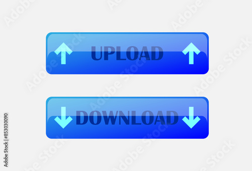 upload web buttons on a white background. Applies to websites and icons. Vector illustration
