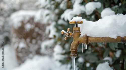 During winter maintenance work, it is worth remembering to clear snow from external taps to avoid frost damage. photo