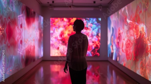 An art exhibit that visualizes data from medical research studies, turning complex information into understandable and engaging artworks photo