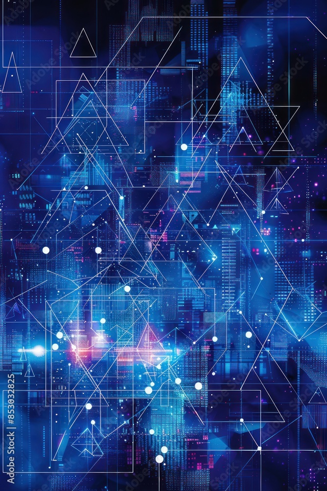 Obraz premium Abstract Geometric Digital Art