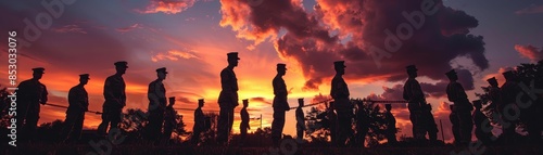 A sunrise ceremony on Labor Day, honoring workers who have contributed significantly to the nations development photo