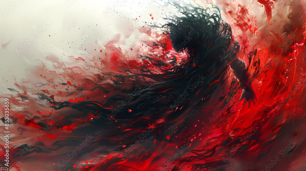 Unleashing the Beast: A Stock Collection of Abstract Anime Manga Monster Illustrations