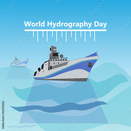 World Hydrography Day vector, illustration.