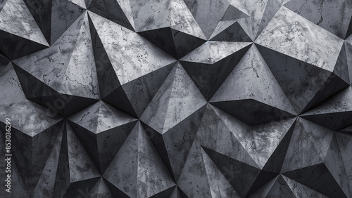Wallpaper Mural Geometric Precision Wallpaper: Monochromatic Abstract Artistry in a Three-Dimensional Pyramid Array Torontodigital.ca