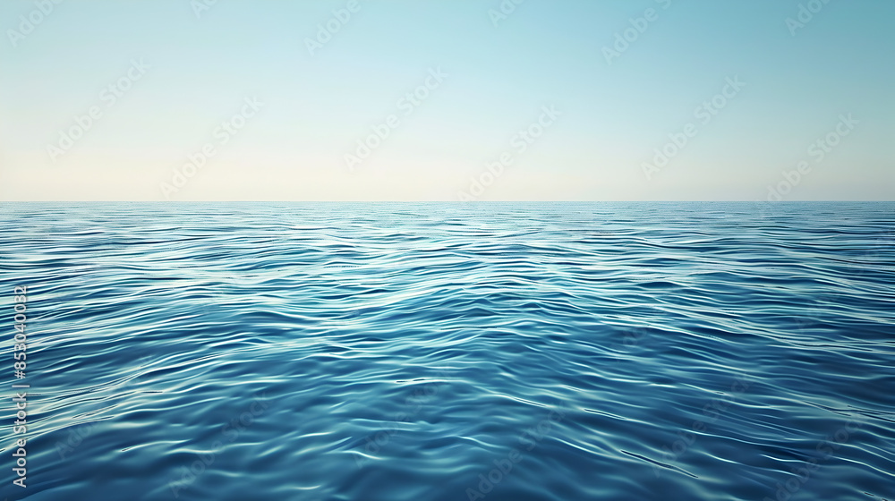 A calm sea with a distant horizon.
A calm sea with a distant horizon.