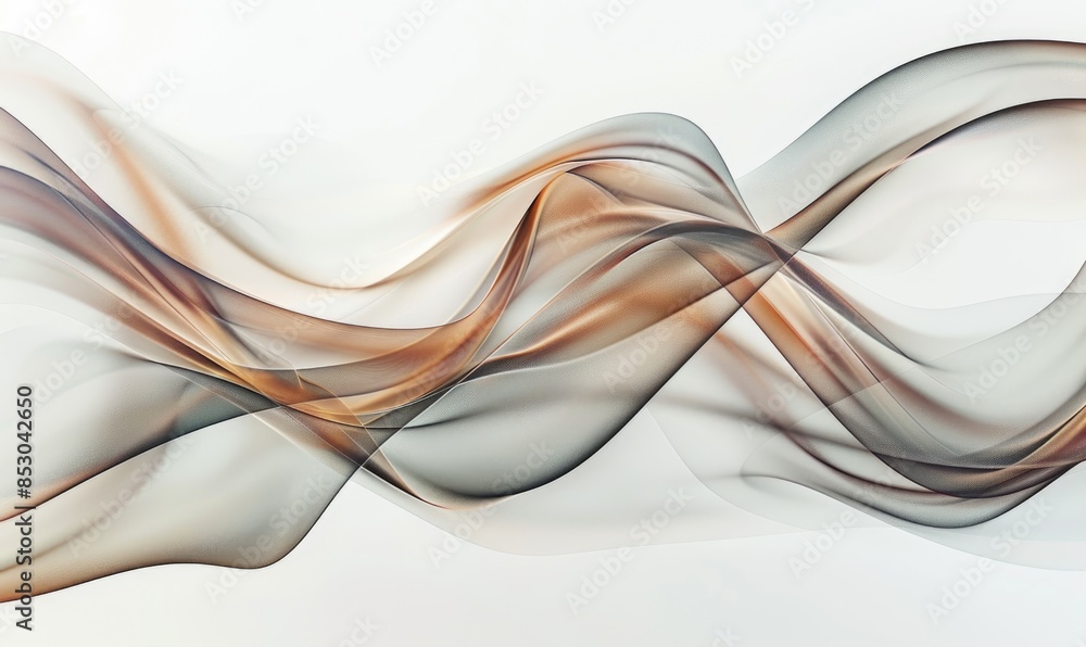 Flowing, intertwining lines on a white canvas Flowing, intertwining lines on a white canvas