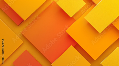 Orange and Lemon yellow square shape background presentation design 