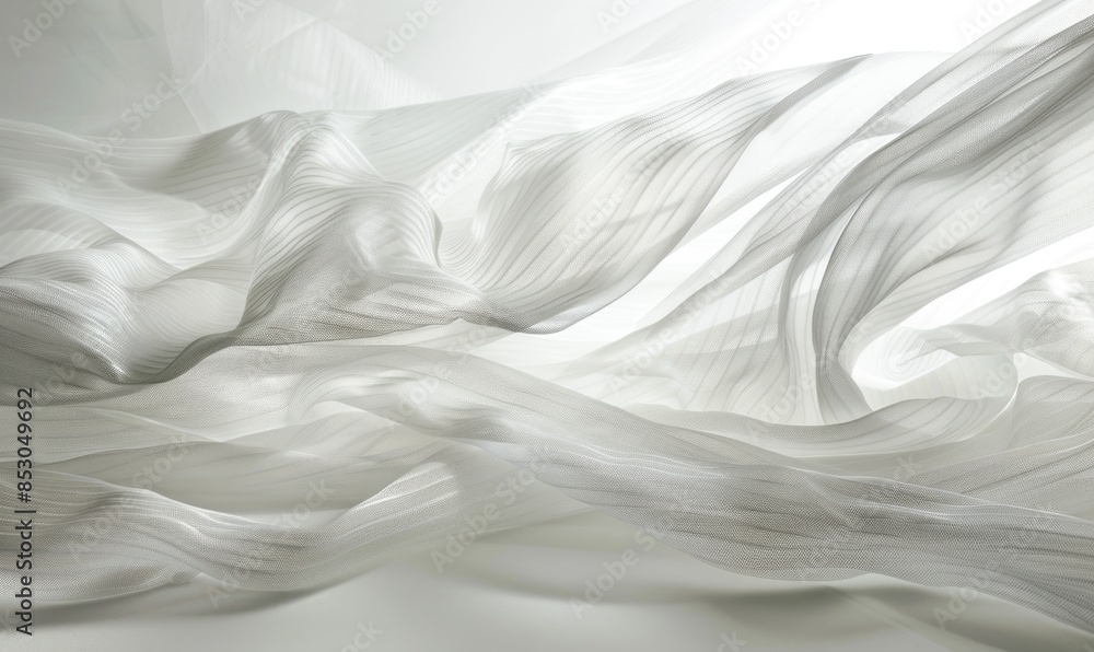 Obraz premium Crisscrossing lines forming a delicate web on a white backdrop, abstract background