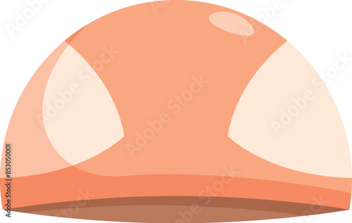 Orange swim cap for protecting hair while swimming laps or having fun in the pool