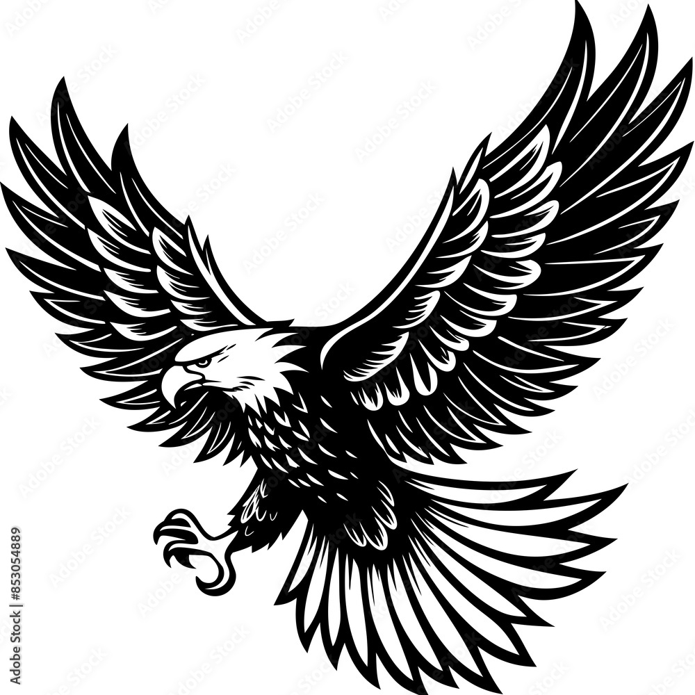 Fototapeta premium paint-a-majestic-eagle-soaring-through-the-sky