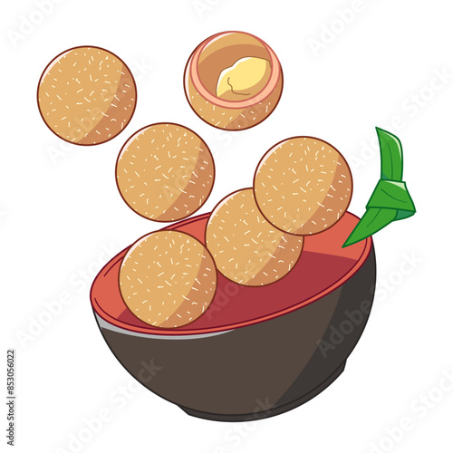 Indonesia’s Street Foods Illustration : Nasi Goreng in fkat design