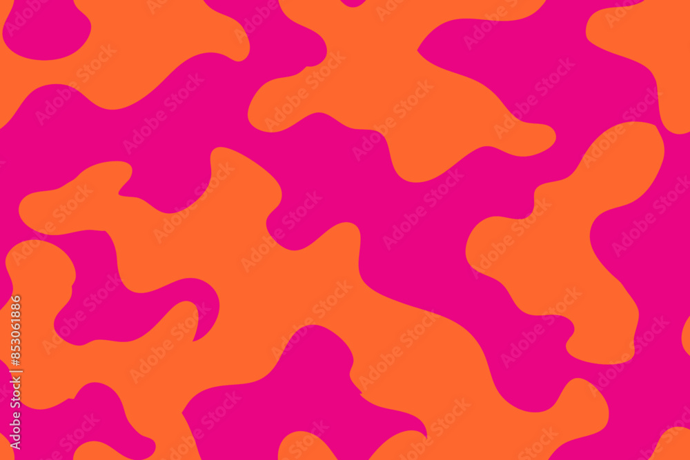 Military Camouflage Seamless Pattern in orange and pink for Uniform and Wallpaper Design Military Camouflage Seamless Pattern in orange and pink for Uniform and Wallpaper Design