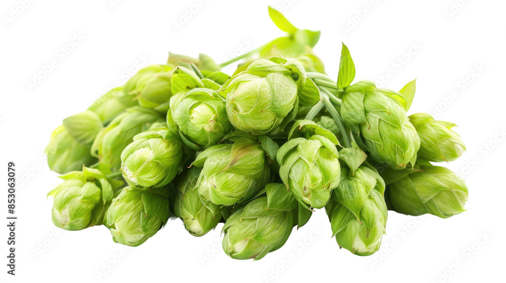 Green hops on a transparent background Green hops on a transparent background