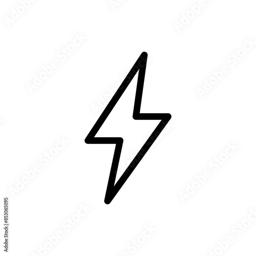 thunder bolt flash icon, flash lightning bolt icon - Electric power icon symbol - Power energy icon sign in filled, thin, line, outline and stroke style for apps and website