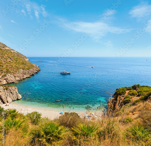 Fototapeta Naklejka Na Ścianę i Meble -  Sea bay in Zingaro Park, Sicily, Italy