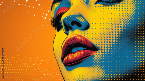 retro comic yellow background raster gradient halftone pop art retro style