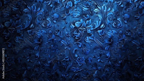 Nightblue pattern wallpaper photo