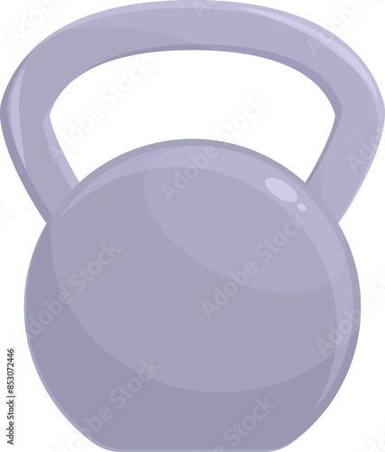 Heavy metal kettlebell is waiting to be used for a strenuous workout