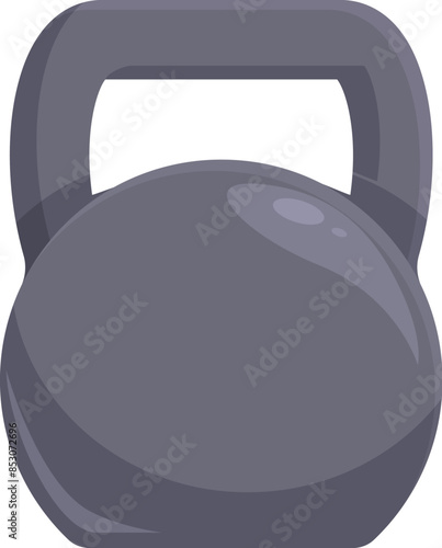 Heavy grey kettlebell weightlifting equipment for fitness training