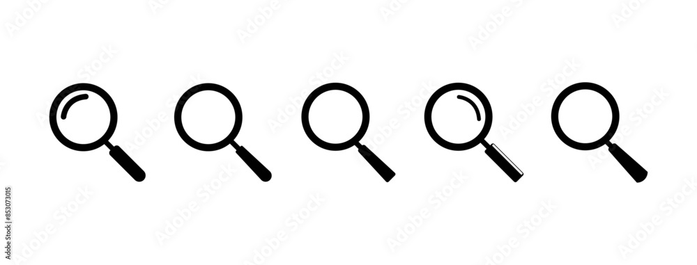 Search icon set.Magnifying sign,loupe icon isolated on white background.Vector illustration Search icon set.Magnifying sign,loupe icon isolated on white background.Vector illustration
