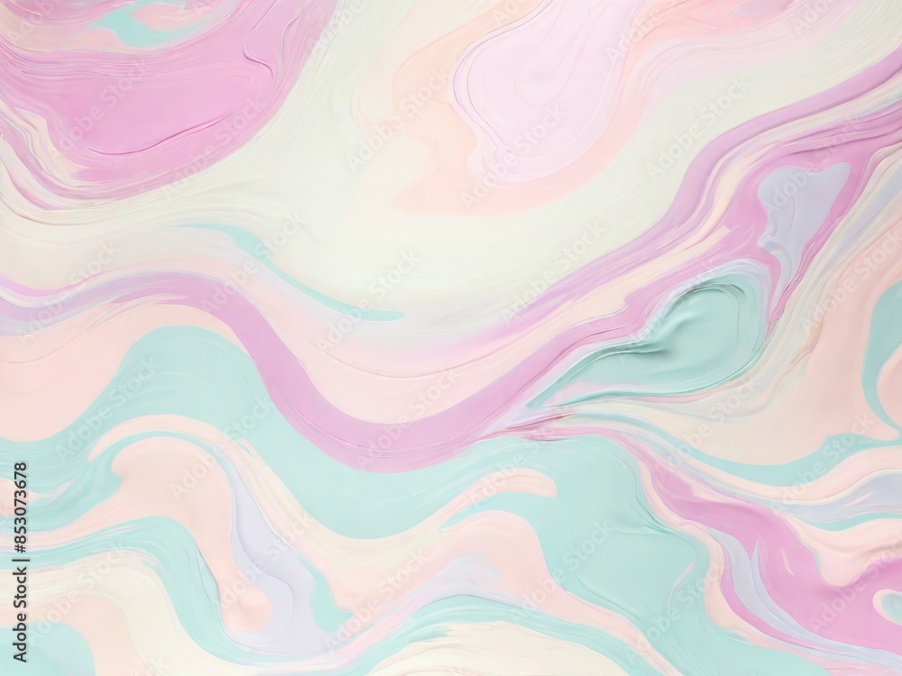 Multi-colored abstract liquid background in soft pastel colors. Watercolor paints