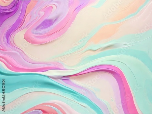 Obraz na płótnie Multi-colored abstract liquid background in soft pastel colors. Watercolor paints w salonie