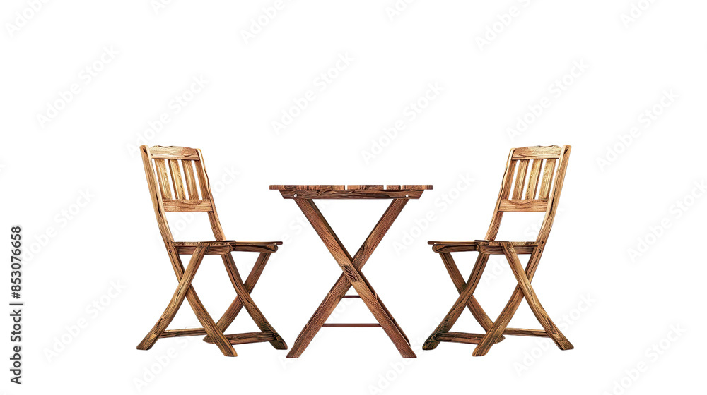 Garden table and chairs on a transparent background Garden table and chairs on a transparent background