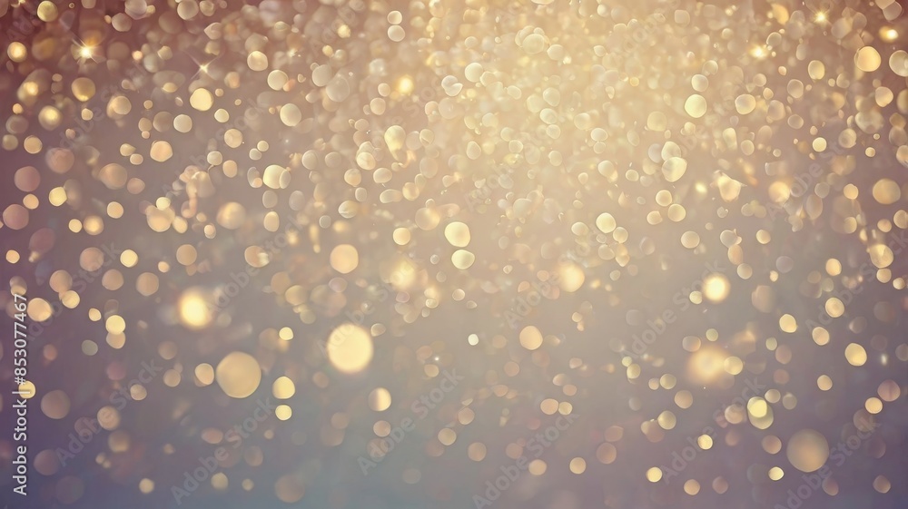 Blurred glitter effects background. Bright soft blue with hints of pearl color. Christmas background