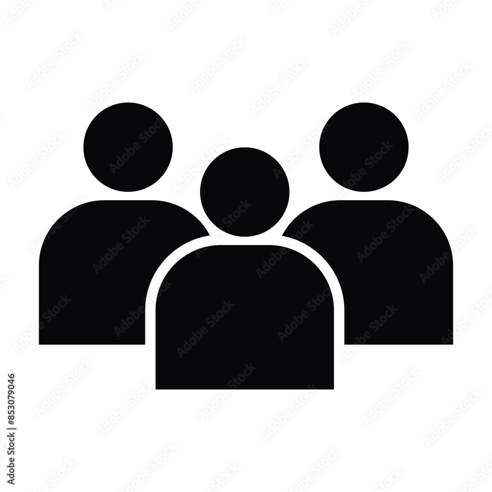 Group of people or users friends flat icon for apps and website Group of people or users friends flat icon for apps and website