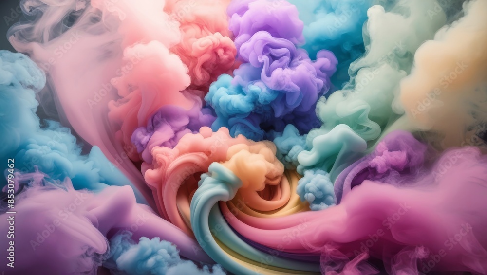 Abstract colorful multicolored smoke background in pastel colors, abstract background for presentations